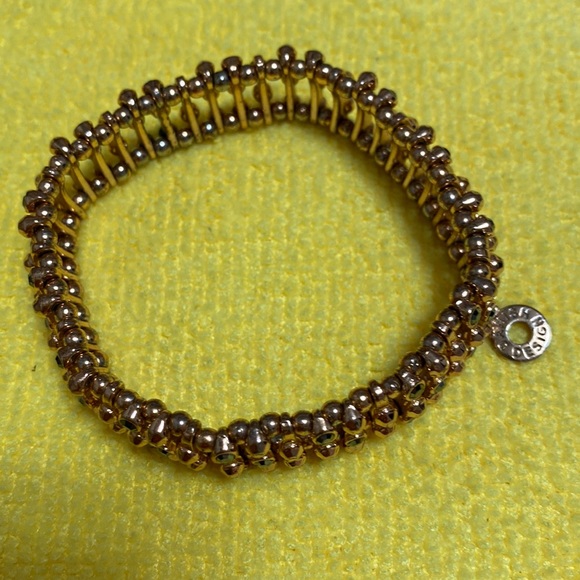 Bracelet by Pilgrim Denmark Handmade with Black Stones Used Excellent Condition - Picture 1 of 16